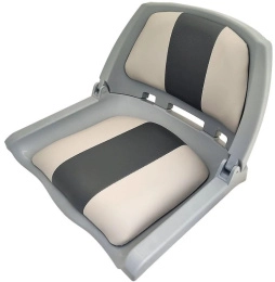 Сиденье с виниловыми подушками, серое с черным (10268288)